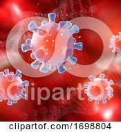 3D Medical Background With Virus Cells