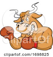 Poster, Art Print Of Tough Muscular Boxer Bull For A Bbq Competition Design