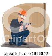 Carpenter Using A Power Drill