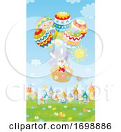 Bunny Rabbit In An Easter Egg Hot Air Balloon