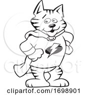 Cartoon Super Hero Cat Mascot