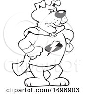 Cartoon Super Hero Dog Mascot