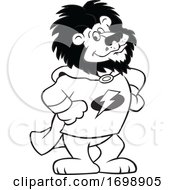 Cartoon Lion Super Hero Mascot by Johnny Sajem