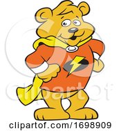 Poster, Art Print Of Cartoon Super Hero Bear Cub Mascot
