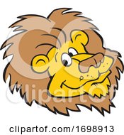 Poster, Art Print Of Cartoon Lion Mascot Face