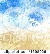 Poster, Art Print Of Beach Themed Watercolour Texture Background