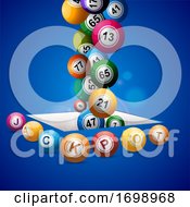 Poster, Art Print Of Jackpot Bingo Lottery Balls Falling In A Hole