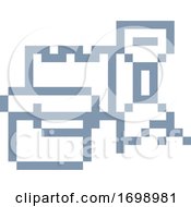 Bucket Spade Sandcastle Pixel 8 Bit Game Art Icon