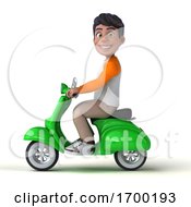 3d Indian Boy On A White Background
