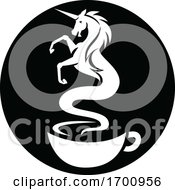 Poster, Art Print Of Unicorn Prancing Smoke Coffee Cup