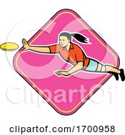 Poster, Art Print Of Ultimate Frisbee Player Catching