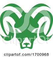 Poster, Art Print Of Bighorn Sheep Ram Head Front Icon