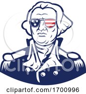 Washington Wearing Sunglasses USA Flag Mascot by patrimonio