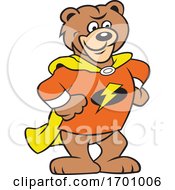 Poster, Art Print Of Cartoon Super Hero Bear Mascot