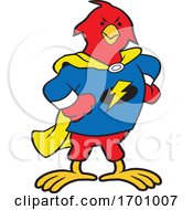 Cartoon Super Hero Bird Mascot