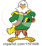 Poster, Art Print Of Cartoon Super Hero Bald Eagle Mascot