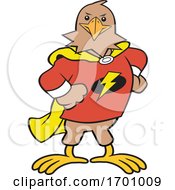 Poster, Art Print Of Cartoon Super Hero Hawk Mascot
