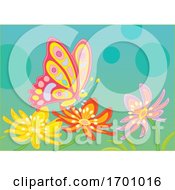 Poster, Art Print Of Beautiful Butterfly On Flowers