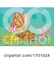 Poster, Art Print Of Beautiful Butterfly On Flowers