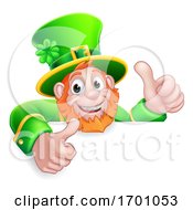 Poster, Art Print Of Leprechaun St Patricks Day Cartoon Thumbs Up Sign