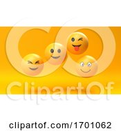 Poster, Art Print Of Emoji Emoticon Character Background