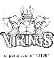 Poster, Art Print Of Viking Warrior Sports Mascot