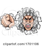 Angry Judge Cartoon Character