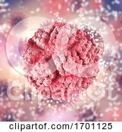 3D Abstract Medical Background With Detailed Virus Cell