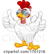 Poster, Art Print Of Chicken Rooster Cockerel Bird Sunglasses Cartoon