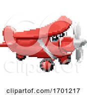 Poster, Art Print Of Airplane 8 Bit Pixel Game Art Cartoon Character