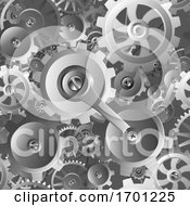 Poster, Art Print Of Gears And Cogs Seamless Machine Pattern
