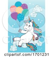 Poster, Art Print Of Unicorn And Balloons