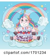 Poster, Art Print Of Birthday Unicorn And Rainbow