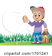 Boy Holding An Easter Egg