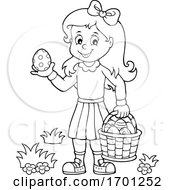 Girl Holding An Easter Egg