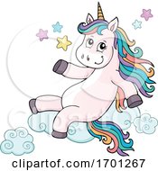 Poster, Art Print Of Unicorn On A Cloud