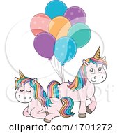 Poster, Art Print Of Unicorns And Balloons
