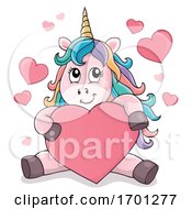 Poster, Art Print Of Valentine Unicorn