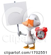 3d White Duck On A White Background