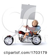 3d Hiker On A White Background