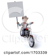3d Western Cowboy On A White Background