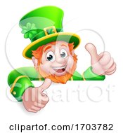 Leprechaun St Patricks Day Cartoon Thumbs Up Sign