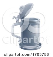Poster, Art Print Of Beer Stein Pint Cartoon Tankard Mug Drink