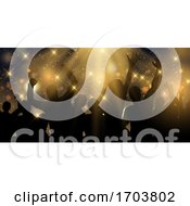 Poster, Art Print Of Party Banner Design With Stars And Spotlights