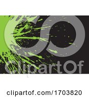 Poster, Art Print Of Green And Black Splat Background