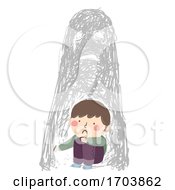 Kid Boy Sad Scribble Disturbing Image Illustration by BNP Design Studio