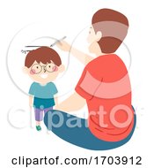 Poster, Art Print Of Kid Boy Man Father Son Measure Height Illustration