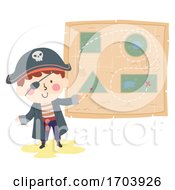Poster, Art Print Of Kid Boy Pirate Shape Illustration