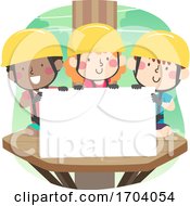 Poster, Art Print Of Kids Tree Platform Harness Board Illustration