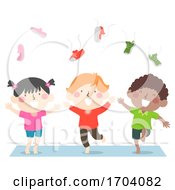 Kids Barefoot Throw Shoes Illustration